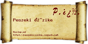 Peszeki Őzike névjegykártya
